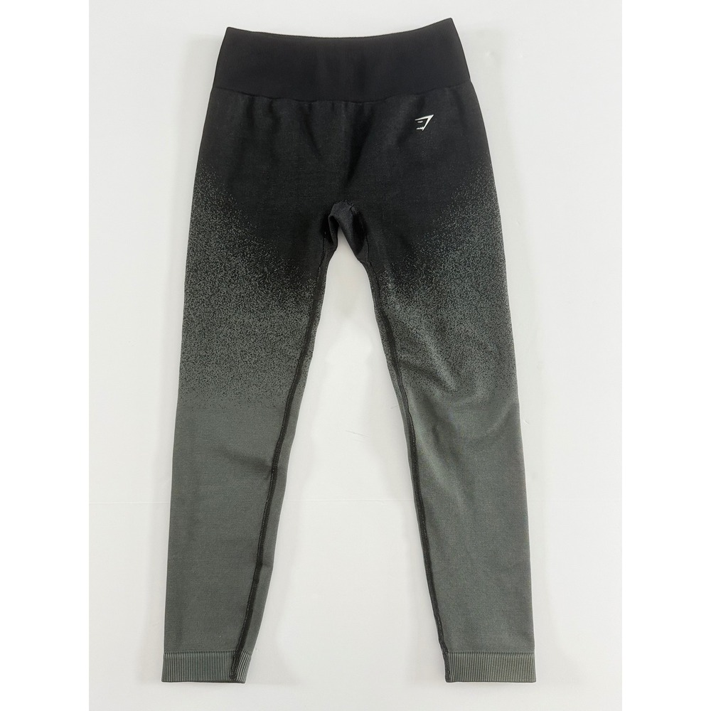 Gymshark Ombre Seamless Leggings Black Grey High Waisted Activewear XS